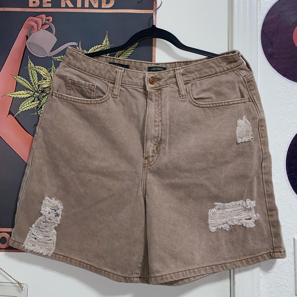 tan bermuda shorts